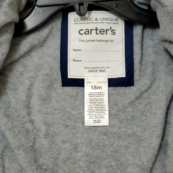 NWT CARTER'S BOYS DINOSAUR JACKET - Picture 3 of 4